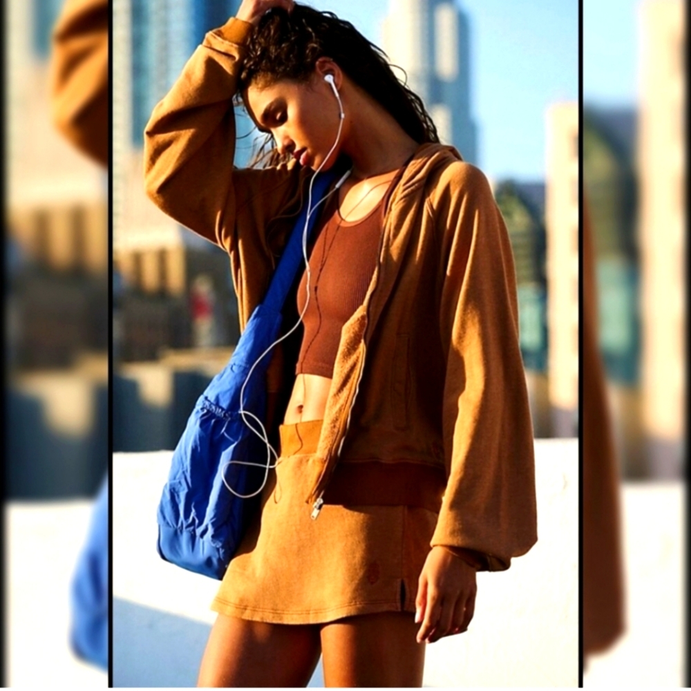 FP Movement by Free People Tan Zip Hoodie